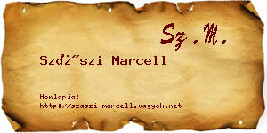 Szászi Marcell névjegykártya
