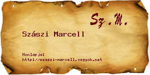 Szászi Marcell névjegykártya