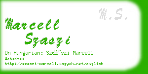 marcell szaszi business card